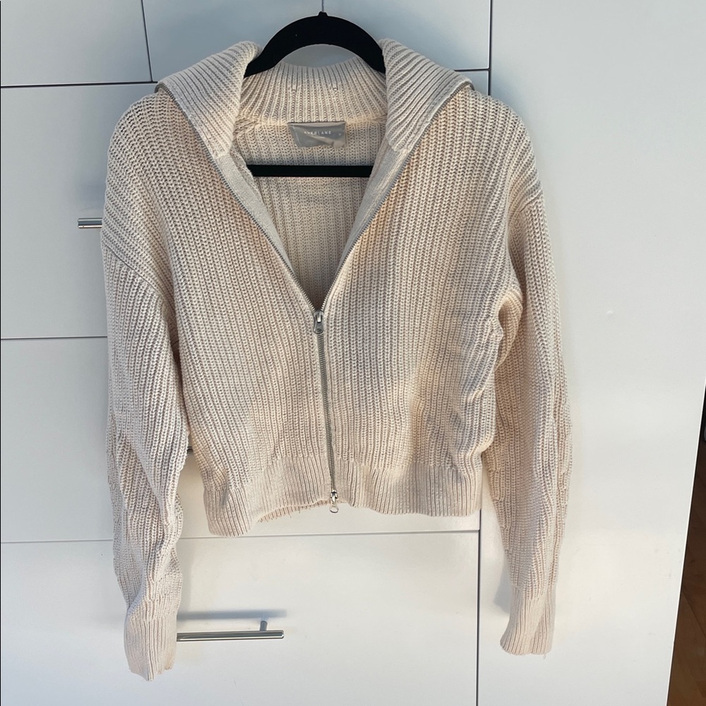 Everlane organic cotton zip sweater